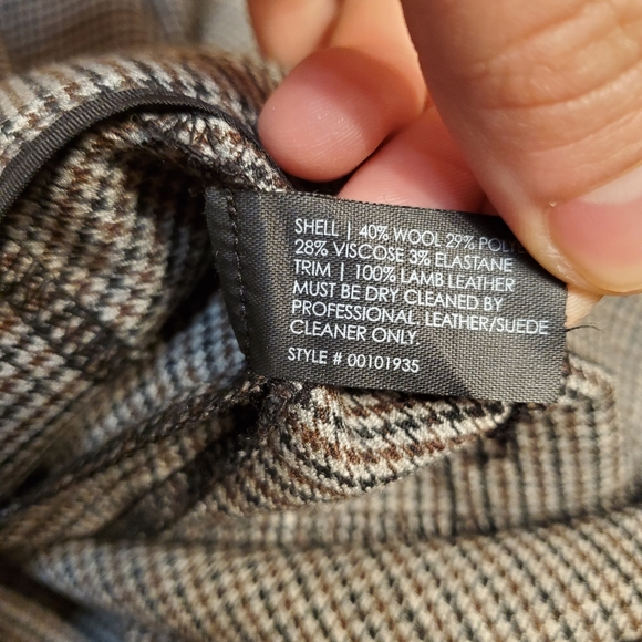 Club Monaco Houndstooth Leather Pants - Picture 5 of 6